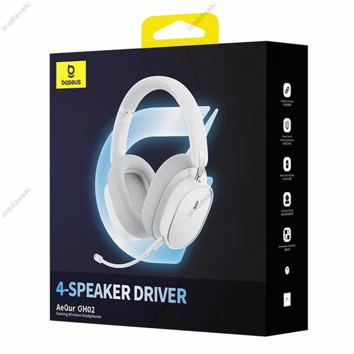 Бездротові Bluetooth навушники Baseus AeQur GH02 Gaming Wireless Headphones White A00050800211-00
